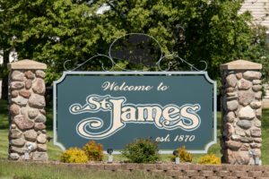 Welcome to St. James sign