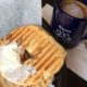 picture of bagel and coffee